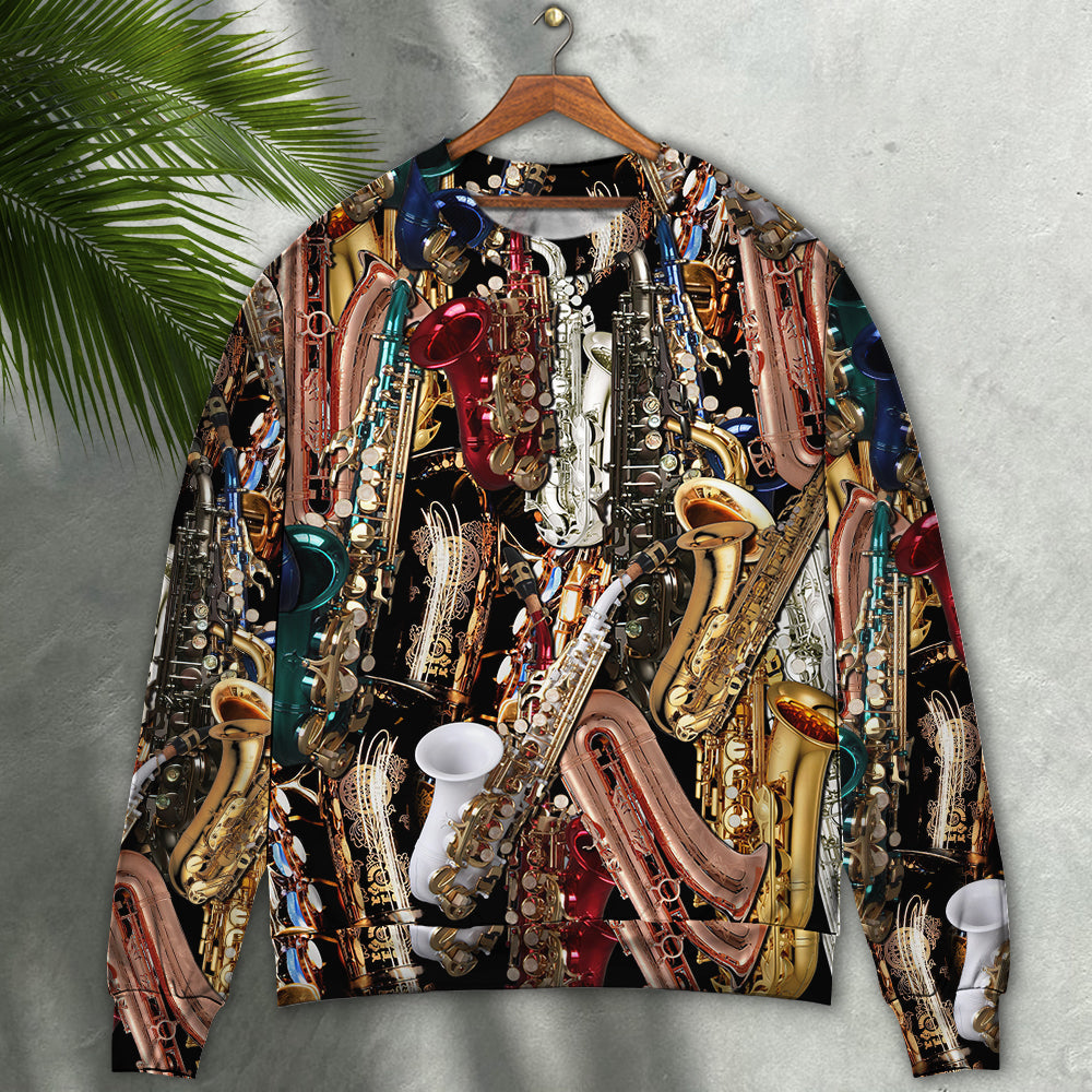 Saxophone I Don't Need Therapy I Just Need Saxophone - Sweater - Ugly Christmas Sweaters - Owls Matrix LTD
