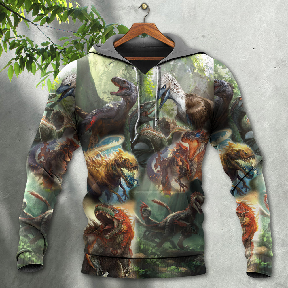 Dinosaur I Am Roar In The Jungle - Hoodie - Owls Matrix LTD