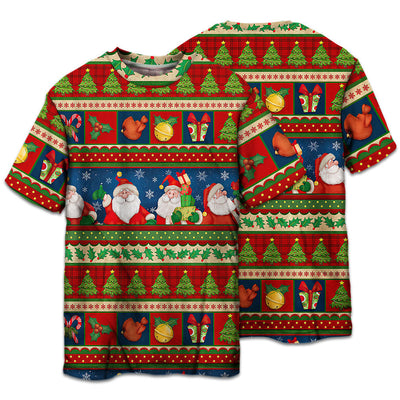 T-shirt / S Christmas Santa Claus Happy Xmas Amazing - Pajamas Short Sleeve - Owls Matrix LTD