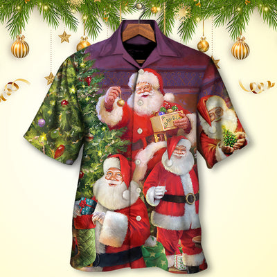 Christmas Funny Santa Claus Gift For Xmas So Happy - Hawaiian Shirt - Owls Matrix LTD