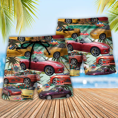 Car Summer Tropical Island - Beach Short - Owls Matrix LTD