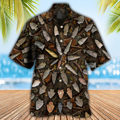 Hunting Arrowhead Hunting Camo Pattern - Hawaiian Shirt - Owls Matrix LTD