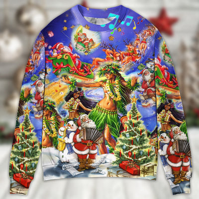 Hawaii The Aloha Merry Christmas - Sweater - Ugly Christmas Sweaters - Owls Matrix LTD