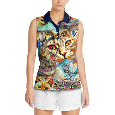 Cat Real Love Cats - Women's Polo Shirt - Owls Matrix LTD
