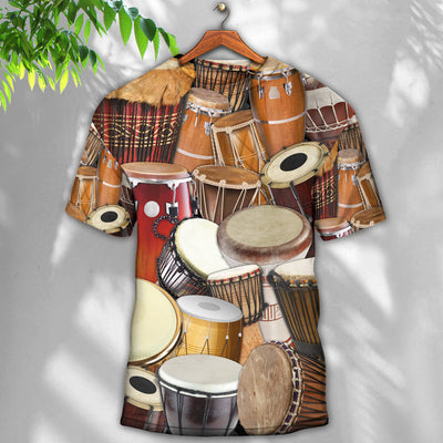 Drum It's Not A Hobby It's A Lifestyle - Round Neck T-shirt - Owls Matrix LTD