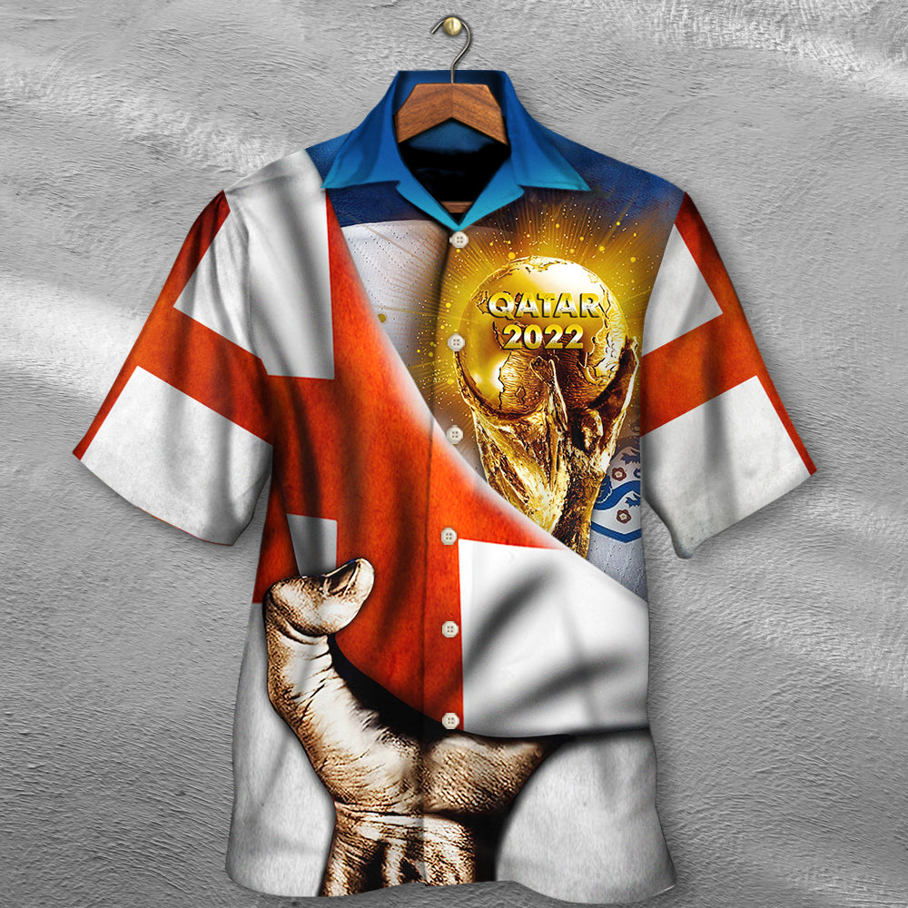 World Cup Qatar 2022 England Will Be The Champion Flag Vintage Style - Hawaiian Shirt - Owls Matrix LTD