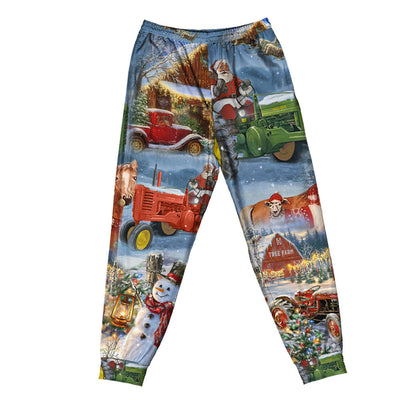Pants / S Christmas To Farm Happiness - Pajamas Short Sleeve - Owls Matrix LTD