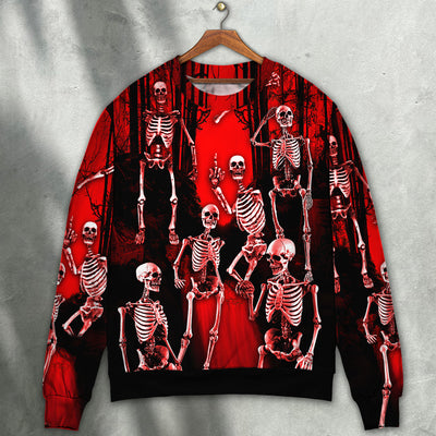 Skull Action Figure - Sweater - Ugly Christmas Sweater - Owls Matrix LTD