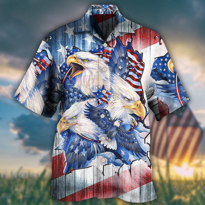 America Eagle Proud Amazing Patriotic - Hawaiian Shirt - Owls Matrix LTD