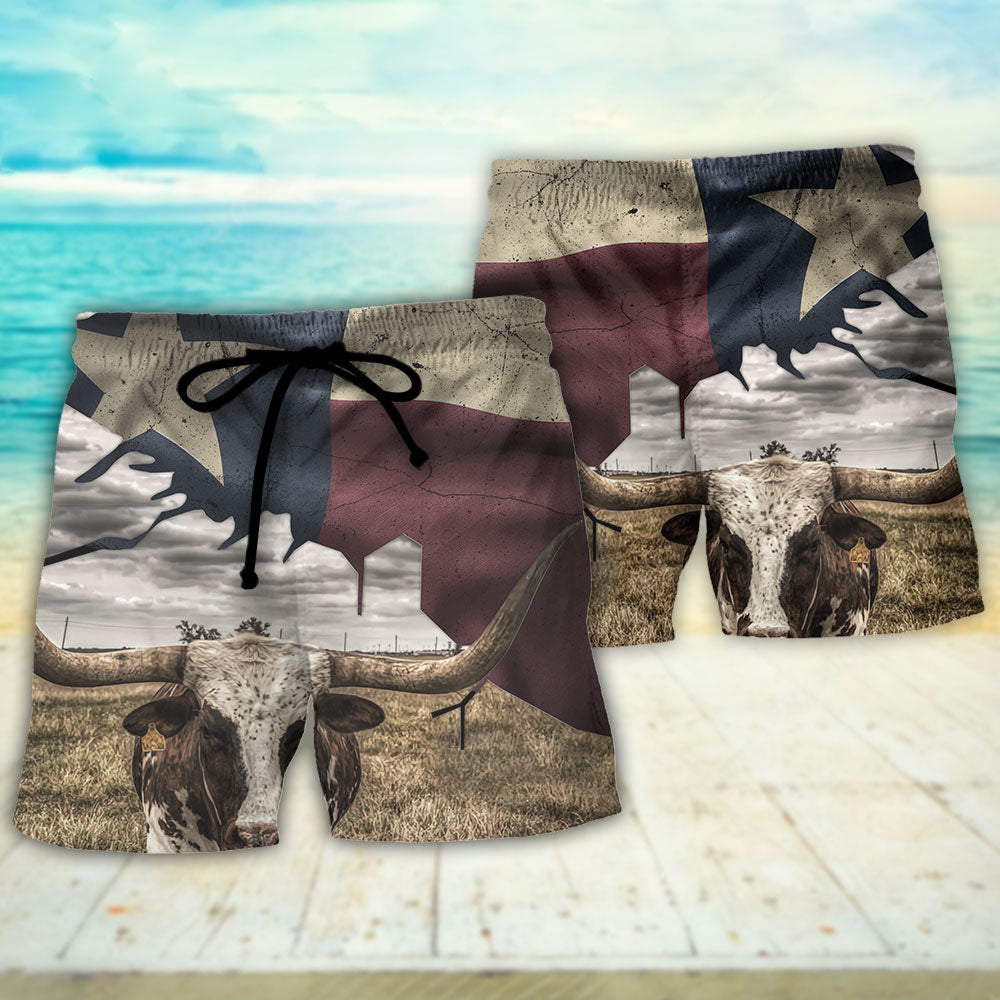 Texas Peace Life Cows Style - Beach Short - Owls Matrix LTD