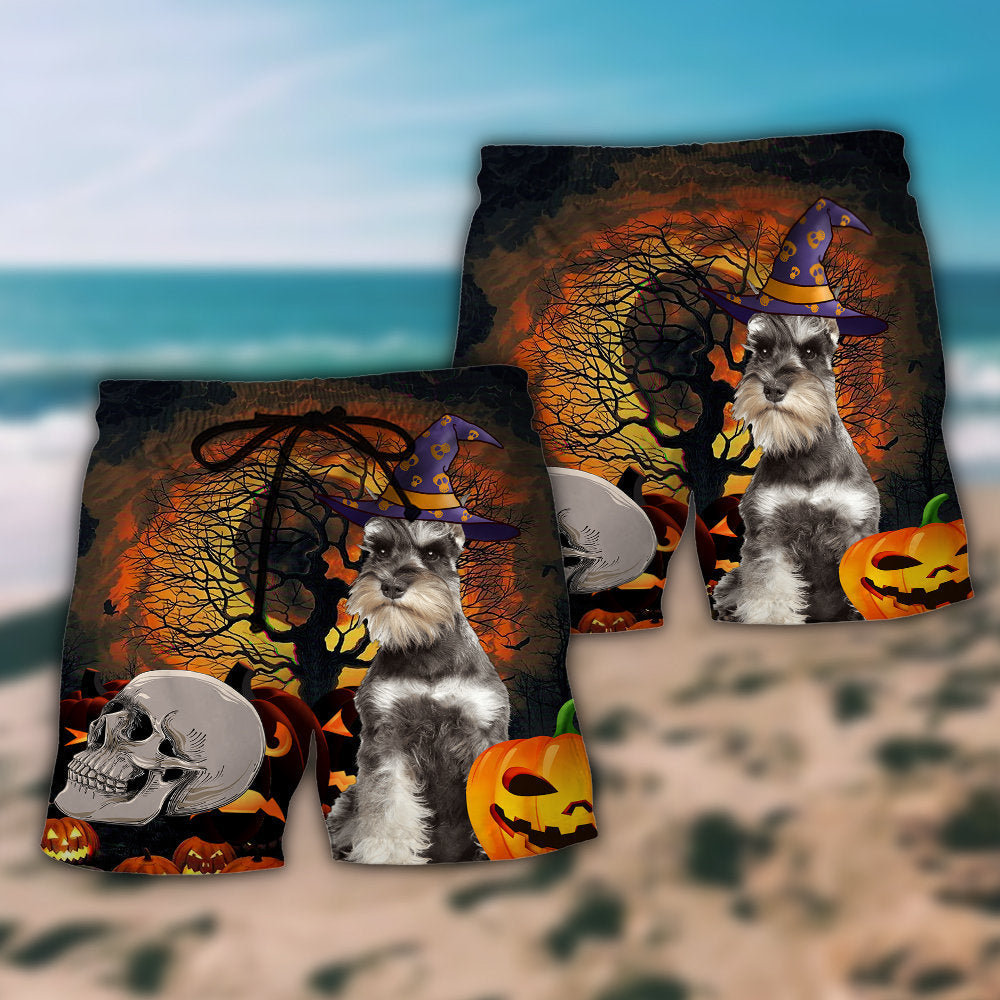 Halloween Schnauzer My Lovely Dog - Beach Short - Owls Matrix LTD