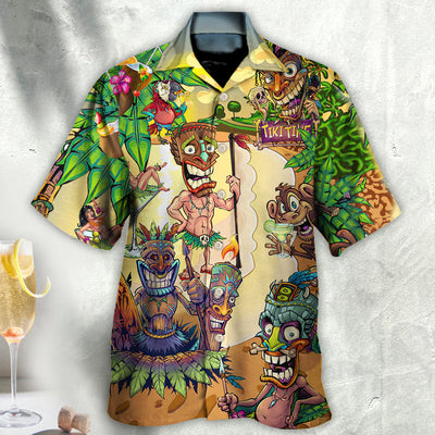 Cocktail Tiki Bar Summer Beach - Hawaiian Shirt - Owls Matrix LTD