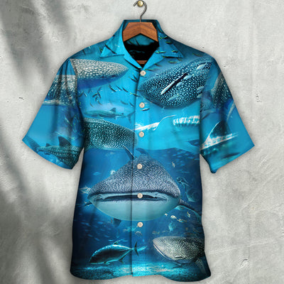 Shark - Swim With Whale Sharks - Hawaiian Shirt - Owls Matrix LTD