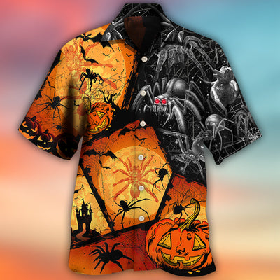 Halloween Spider Pumpkin Scary - Hawaiian Shirt - Owls Matrix LTD