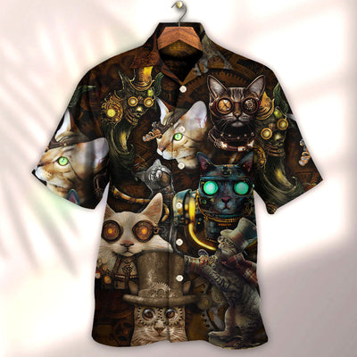 Cat Steampunk Art Steal Heart - Hawaiian Shirt - Owls Matrix LTD