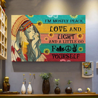 Native Love And Light - Horizontal Poster - Owls Matrix LTD
