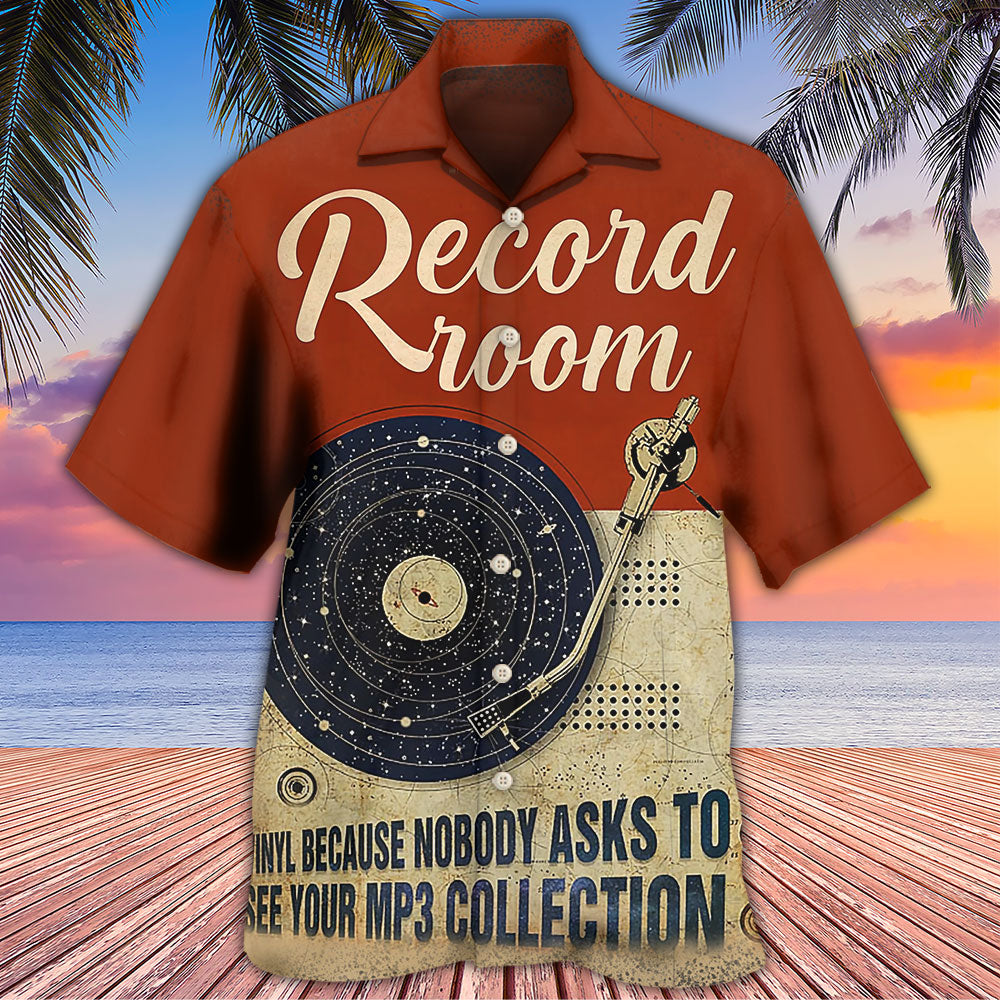 Music Retro Record Room Personalized - Hawaiian Shirt - Owls Matrix LTD