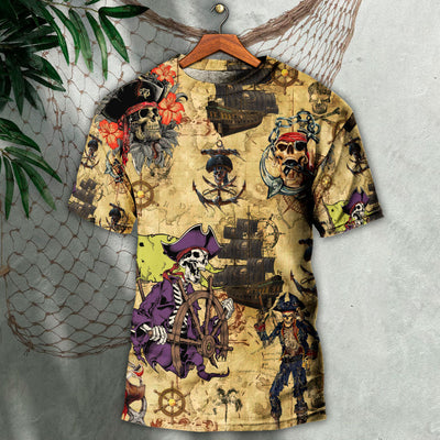 Skull Pirate So Scary - Round Neck T-shirt - Owls Matrix LTD