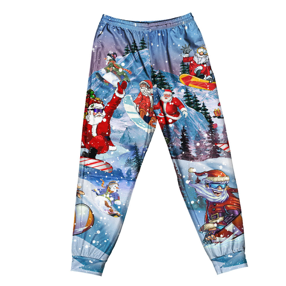 Pants / S Christmas Close To Heaven Down To Earth Snowboarding - Pajamas Short Sleeve - Owls Matrix LTD