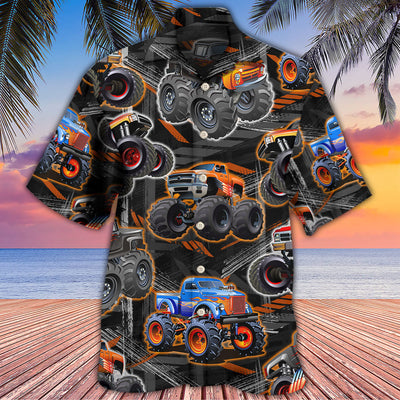 Monster Truck Racing Art - Hawaiian Shirt - Owls Matrix LTD