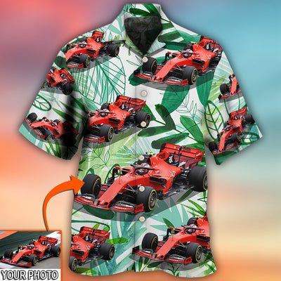 Car Formula One Tropical Custom Photo - Hawaiian Shirt - Owls Matrix LTD