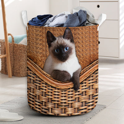 Cute Cat Love Basic Style – Laundry Basket - Owls Matrix LTD