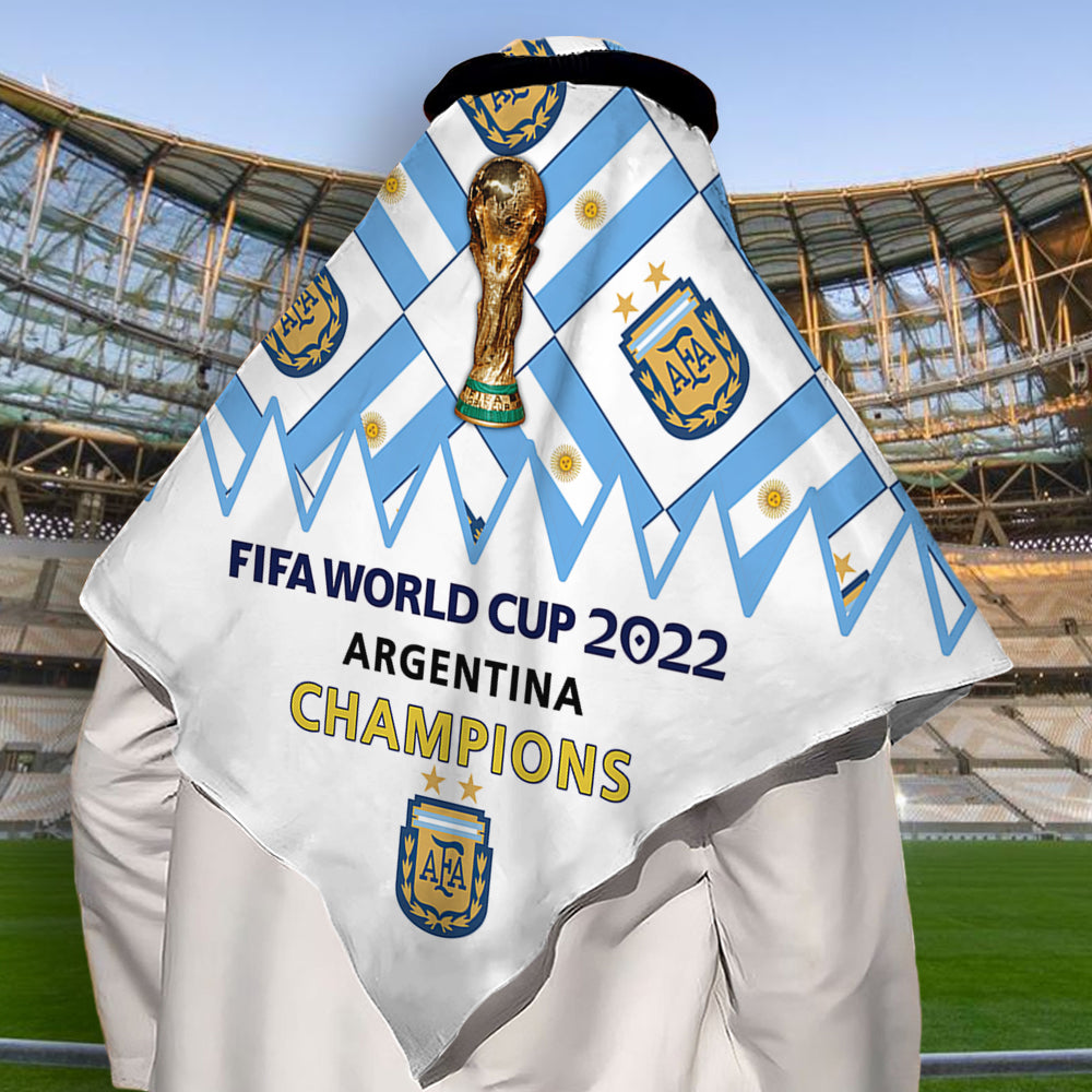 World Cup 2022 Argentina Champions - Keffiyeh - Owls Matrix LTD
