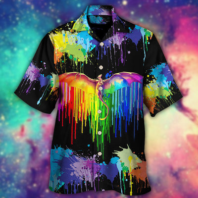 LGBT Pride Dragon The Color Of Happiness - Hawaiian Shirt - Owls Matrix LTD