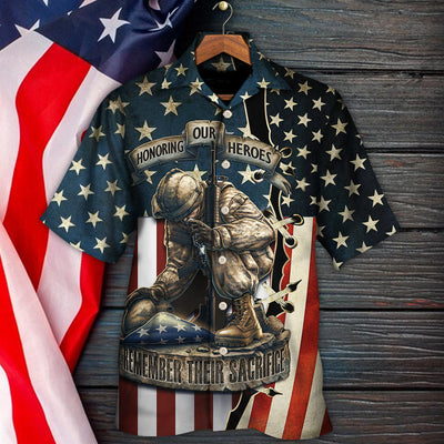 America Honoring Our Heroes Remember Their Sacrifice - Hawaiian Shirt - Owls Matrix LTD