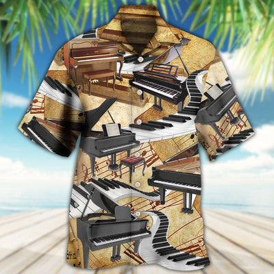 Piano Retro Art Music Lover - Hawaiian Shirt - Owls Matrix LTD