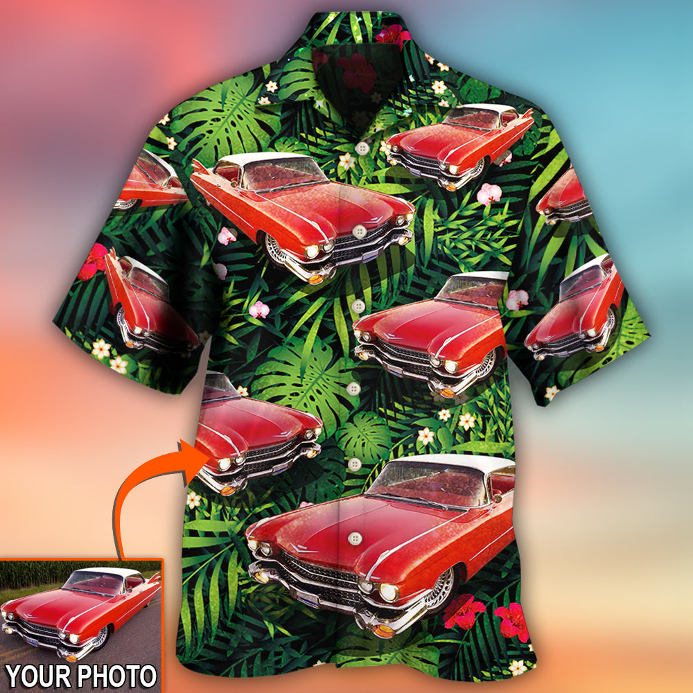 Car Eldorado Car Classic Tropical Flower Custom Photo - Hawaiian Shirt - Owls Matrix LTD