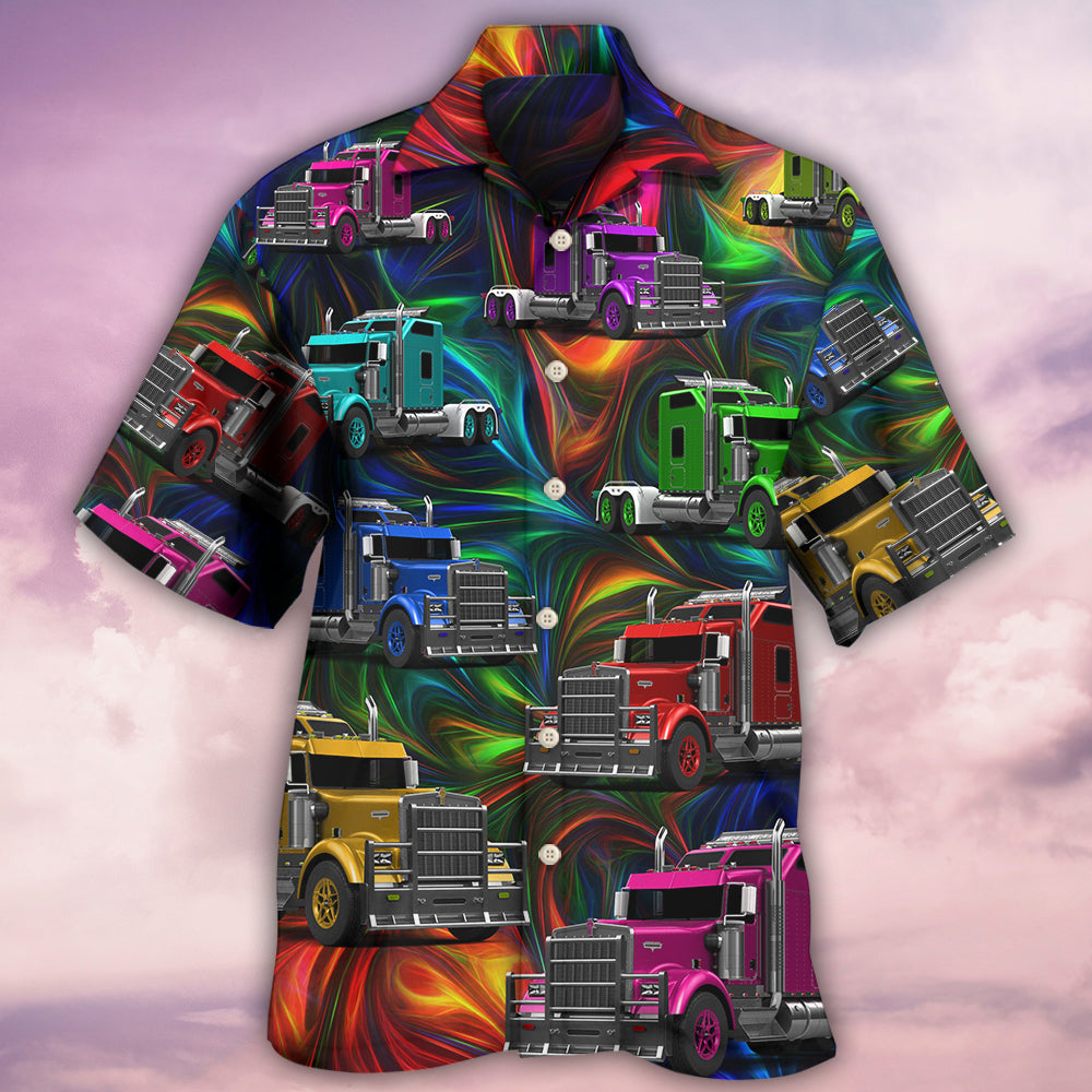 Truck Amazing Colorful Life - Hawaiian Shirt - Owls Matrix LTD