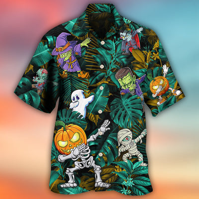 Halloween Dabbing Skeleton Zombie Style - Hawaiian Shirt - Owls Matrix LTD