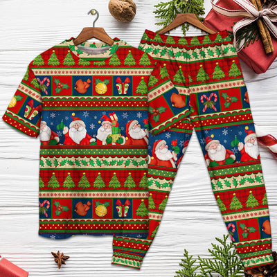 Christmas Santa Claus Happy Xmas Amazing - Pajamas Short Sleeve - Owls Matrix LTD