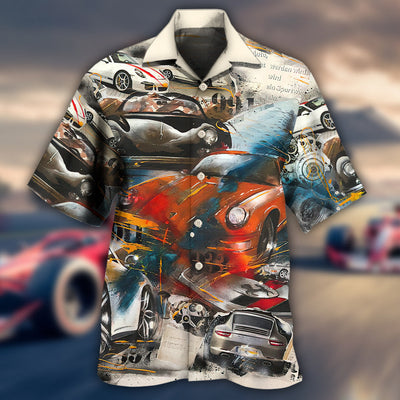 Car Racing Leading The Race - Hawaiian Shirt - Owls Matrix LTD