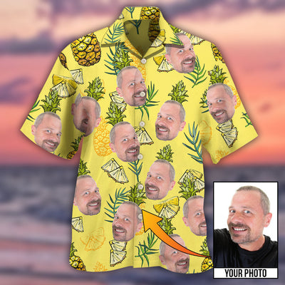 Face Aloha Pineapple Custom Photo - Hawaiian Shirt - Owls Matrix LTD