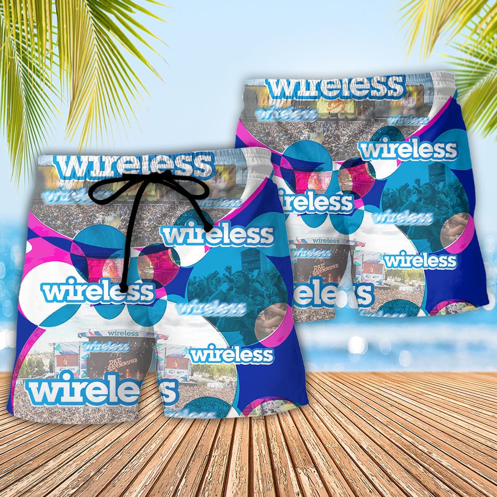 Music Event Wireless Festival Drop The Beat - Beach Short - Owls Matrix LTD