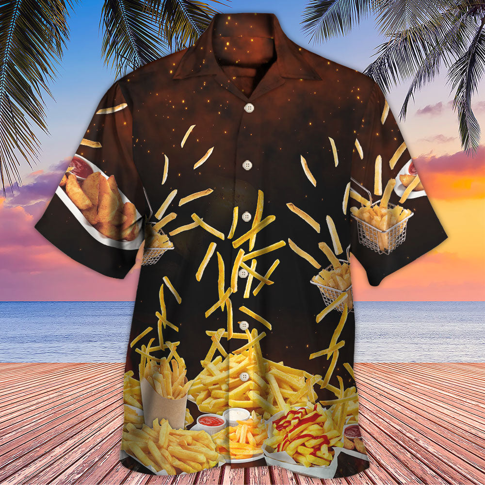 Food French Fries Fast Food Delicious - Hawaiian Shirt - Owls Matrix LTD