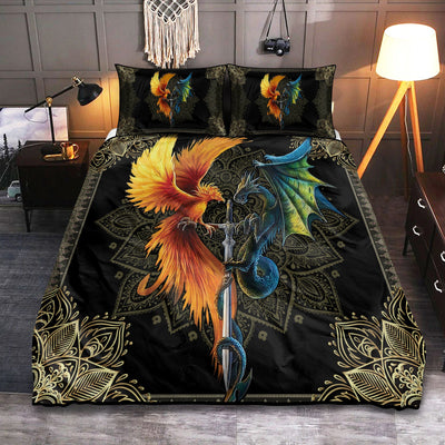Dragon And Phoenix Sword - Bedding Cover - Owls Matrix LTD