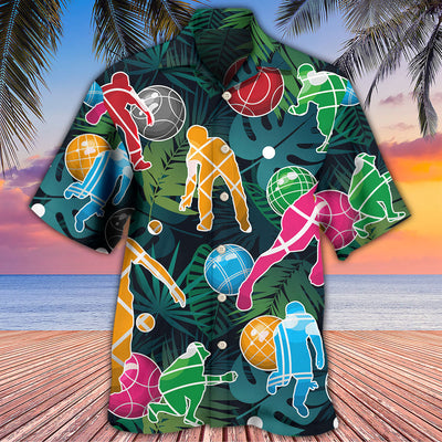 Bocce Ball Tropical Colorful Ball Games - Hawaiian Shirt - Owls Matrix LTD