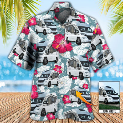 RV Camper Tropical Custom Photo - Hawaiian Shirt - Owls Matrix LTD