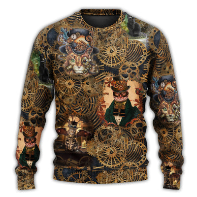 Christmas Sweater / S Cat Love Machine Vintage - Sweater - Ugly Christmas Sweaters - Owls Matrix LTD