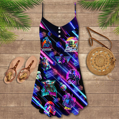 Star Wars Neon All Star Style - V-neck Sleeveless Cami Dress