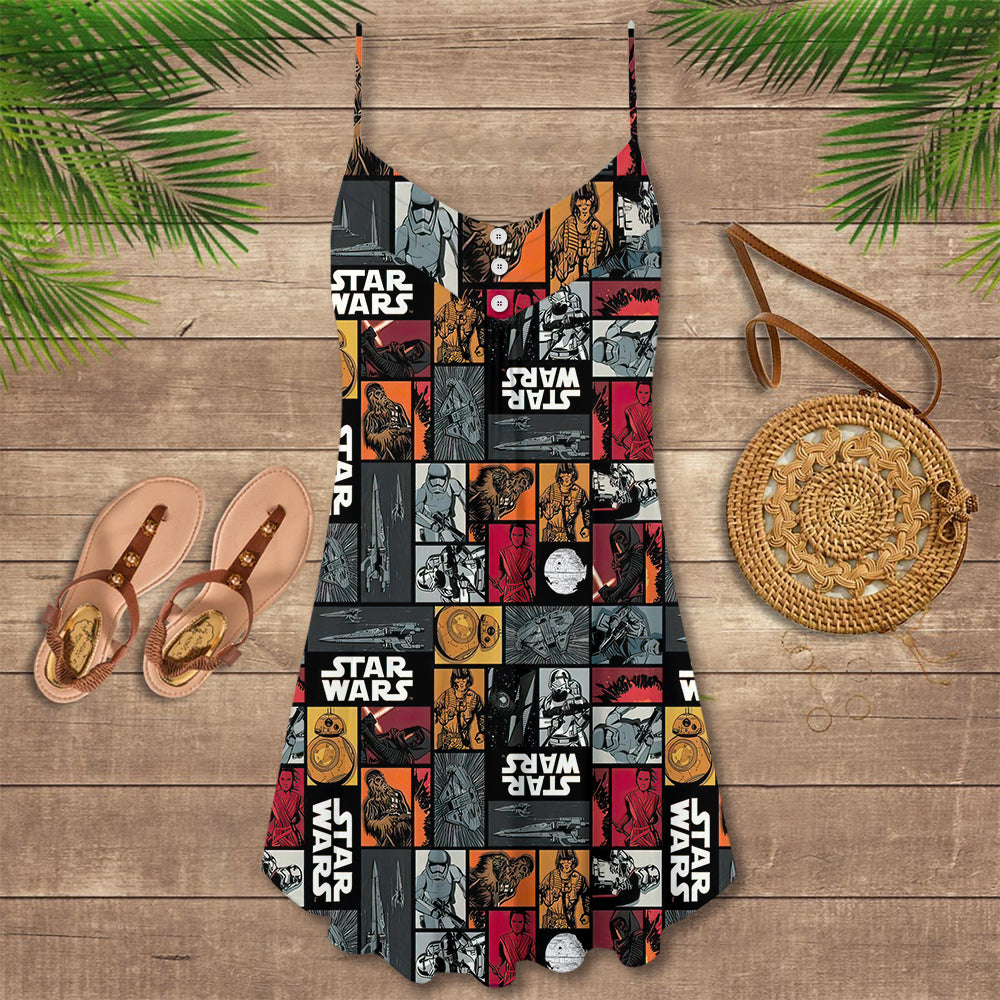 Starwars Your Focus Determines Your Reality - V-neck Sleeveless Cami Dress