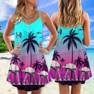 Star Wars Summer Beaches - V-neck Sleeveless Cami Dress