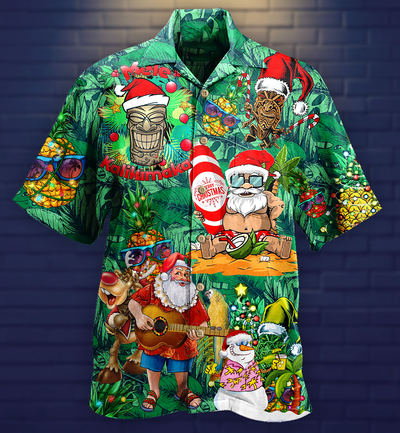 Tiki Love Christmas Funny Style - Hawaiian Shirt - Owls Matrix LTD