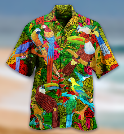 Parrot Love Human Love Sky - Hawaiian Shirt - Owls Matrix LTD