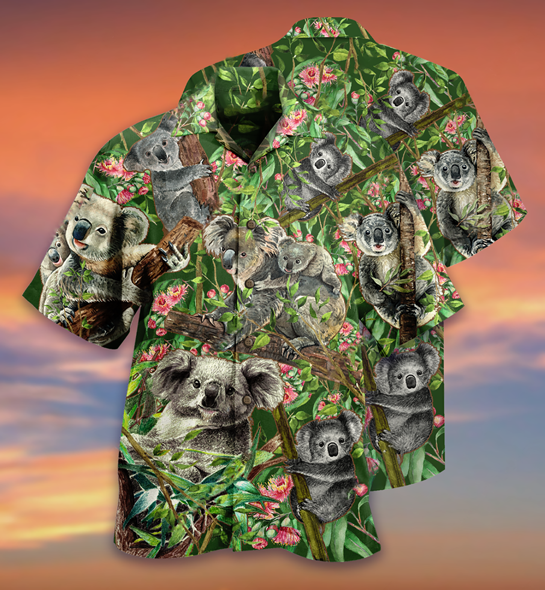 Koala Love Christmas Tree - Hawaiian Shirt - Owls Matrix LTD