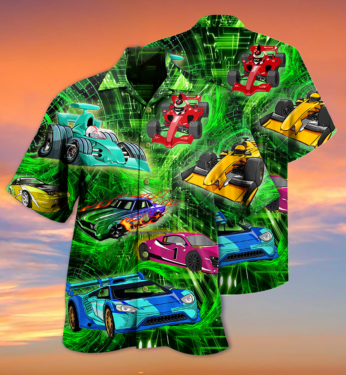 Car Color Love Green - Hawaiian Shirt - Owls Matrix LTD