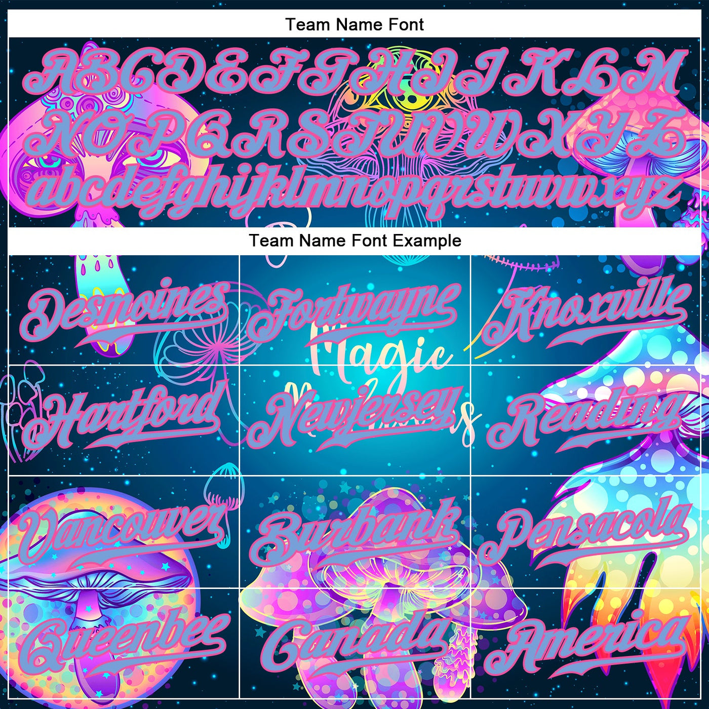 Custom 3D Pattern Design Magic Mushrooms Over Sacred Geometry Psychedelic Hallucination Authentic Baseball Jersey - Owls Matrix LTD
